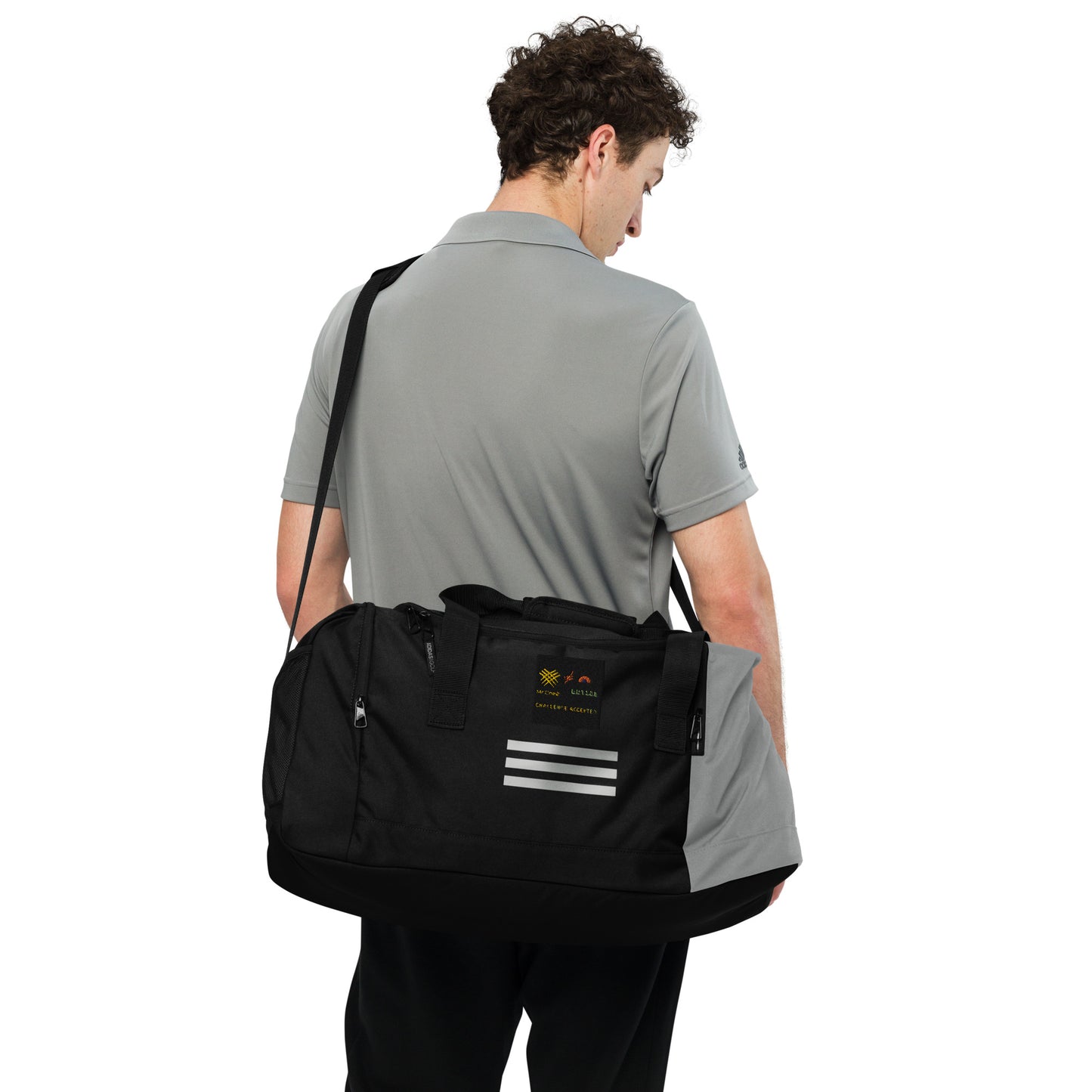 adidas duffle bag (Challenge Accepted Logo)