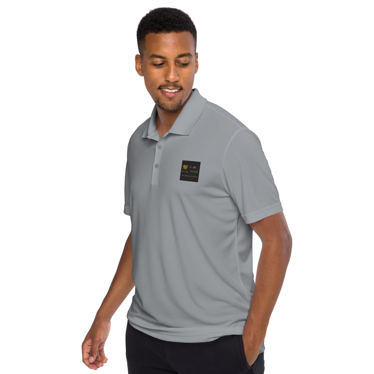 adidas performance polo shirt (Challenge Accepted Logo)