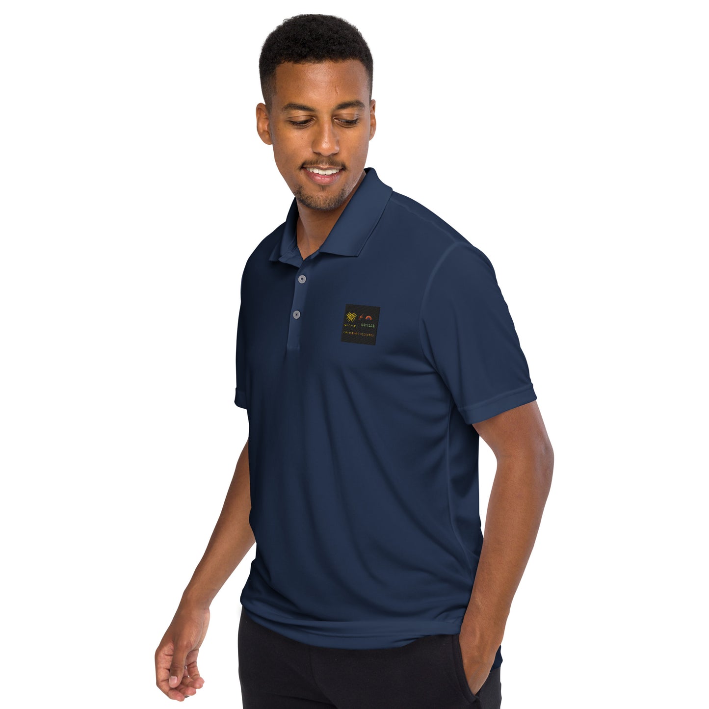 adidas performance polo shirt (Challenge Accepted Logo)