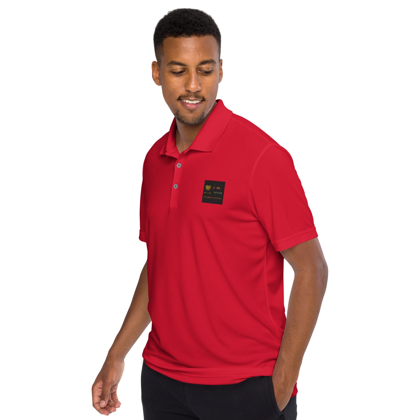 adidas performance polo shirt (Challenge Accepted Logo)