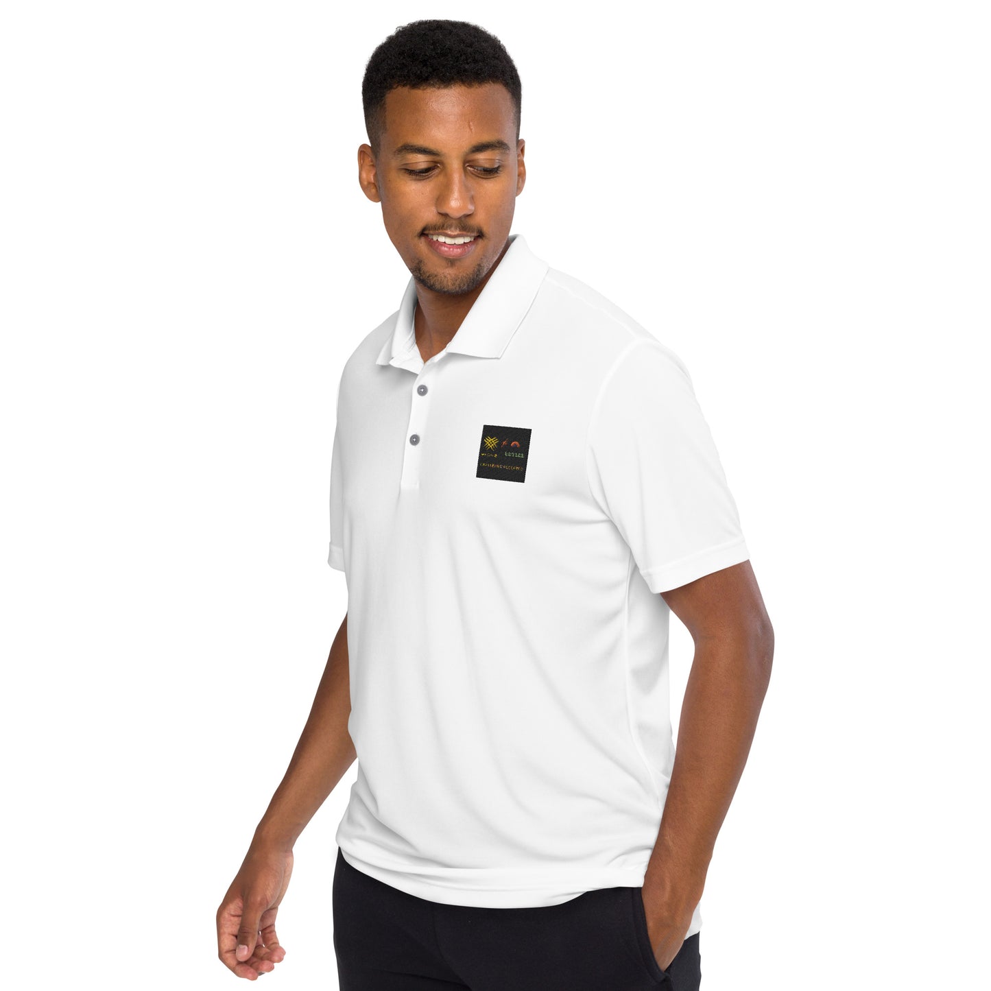 adidas performance polo shirt (Challenge Accepted Logo)