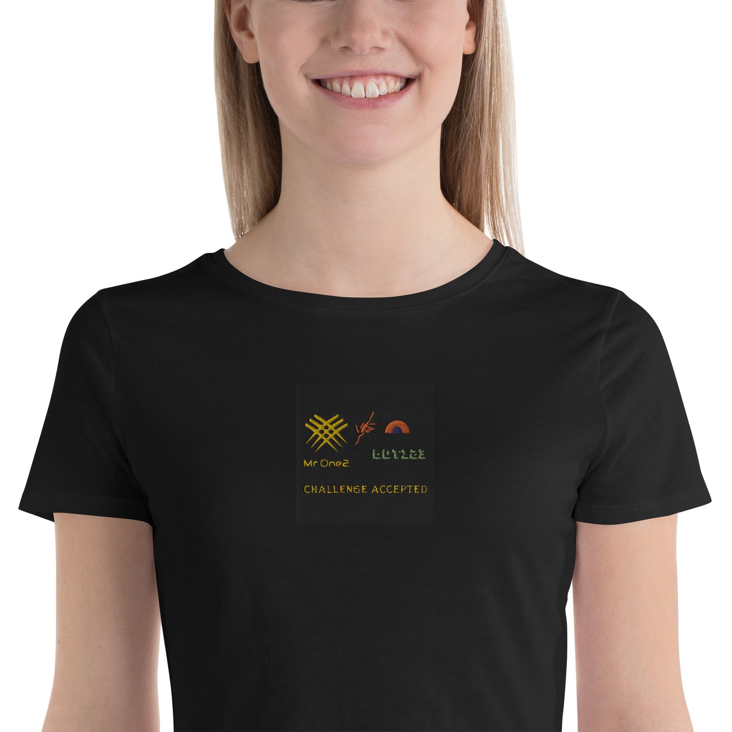 Women’s Crop Tee (challenge Accepted logo)