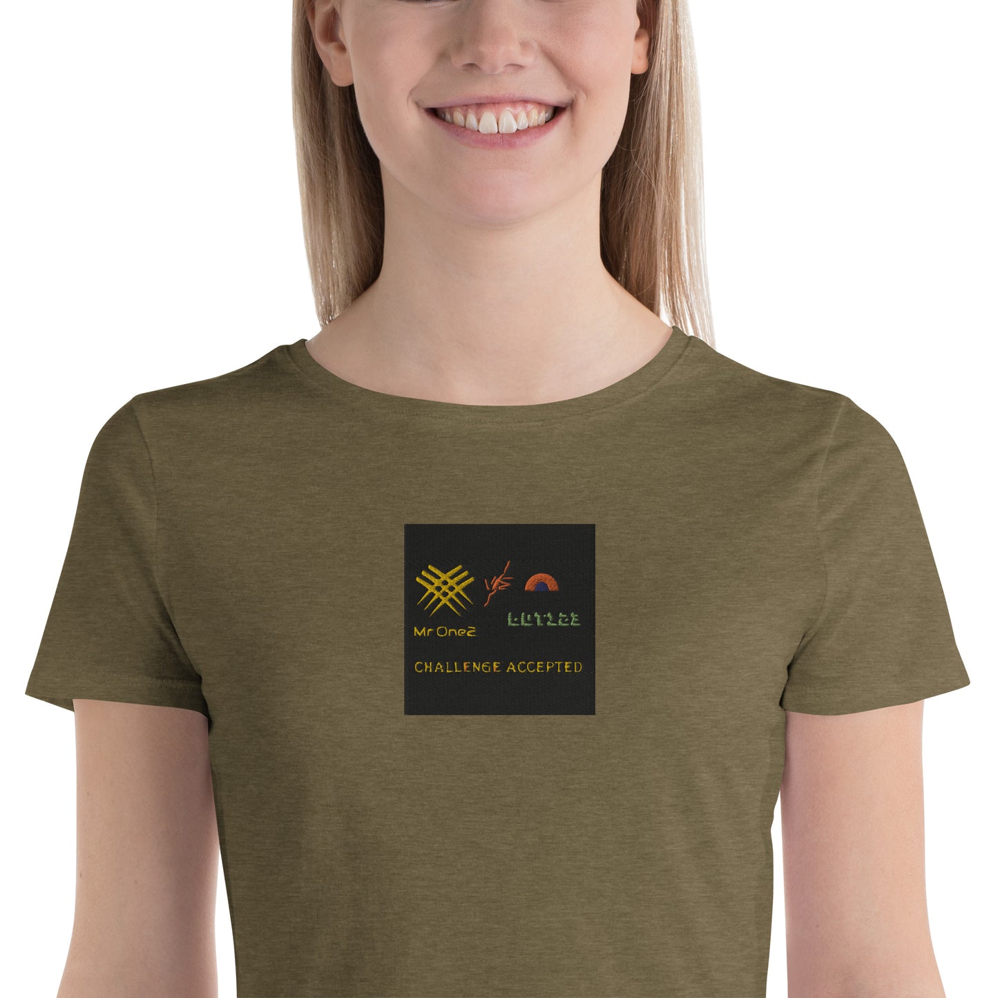 Women’s Crop Tee (challenge Accepted logo)